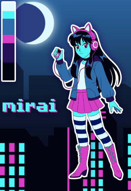 Team Nightcore mascot: Mirai the future girl